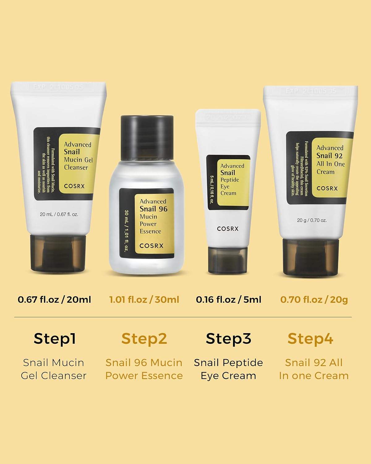 All Snail Kit Hydrating Serum Cream Cleanser and Eye Care From Korea Korean Skin Care Cosmetics Wholesale for Face